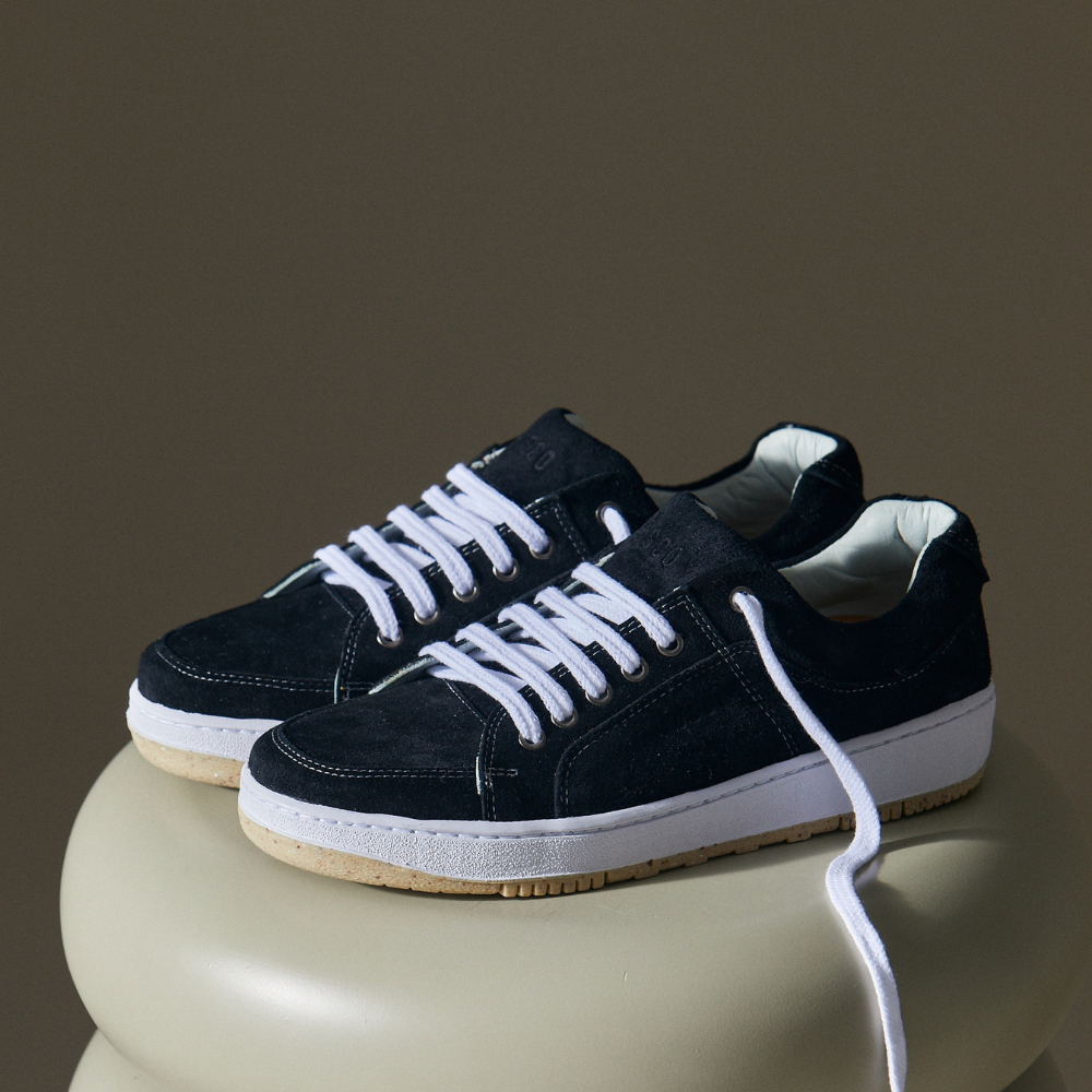 Chunky Black Suede