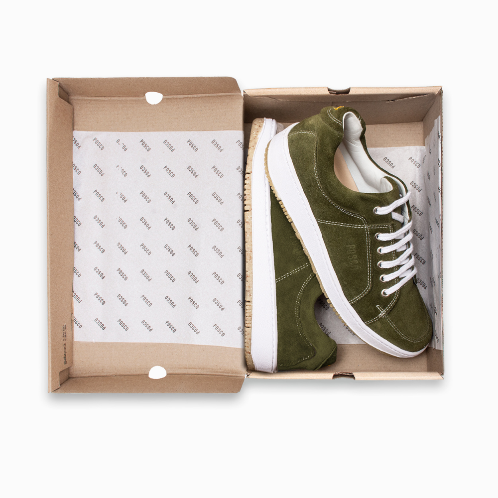 Chunky Green Suede